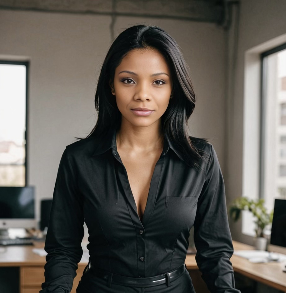 Professional portrait in an office
